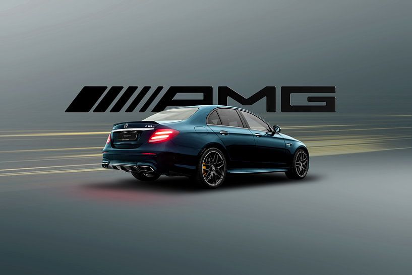 Mercedes E63.S AMG Blue yellow by Maikel van Willegen Photography