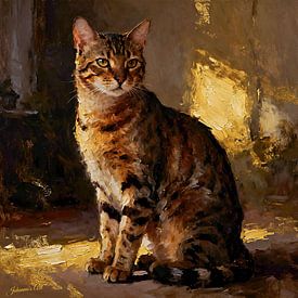 Katzenkunst-Sammlung – Chausie-Katze von Johannas Art Creations