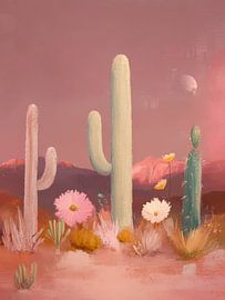 Mexicaanse cactussen in pastelkleuren van Studio Allee