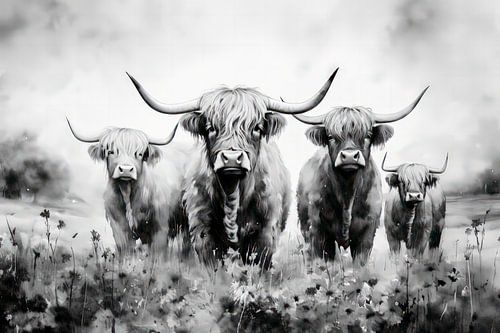 Neugierige schottische Highlander