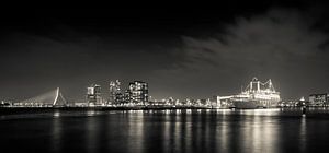 Rotterdam by night panorama