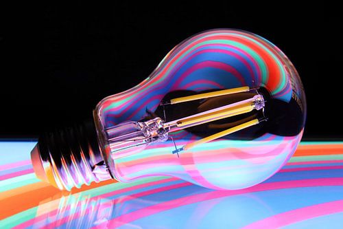 Colourful reflections in a lamp 3