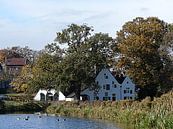 Witte Watermolen in Park Sonsbeek van Petra Dielman thumbnail