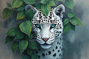 Peinture léopard blanc - Animaux #115