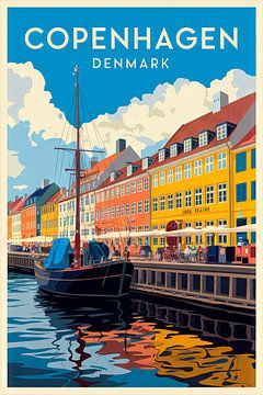 Kopenhagen, Denemarken. van Poster Art Shop