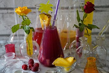 raspberry and pineapple gin cocktail. by Babetts Bildergalerie