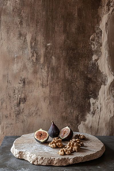 Vijgen en noten op steen van Imperial Art House
