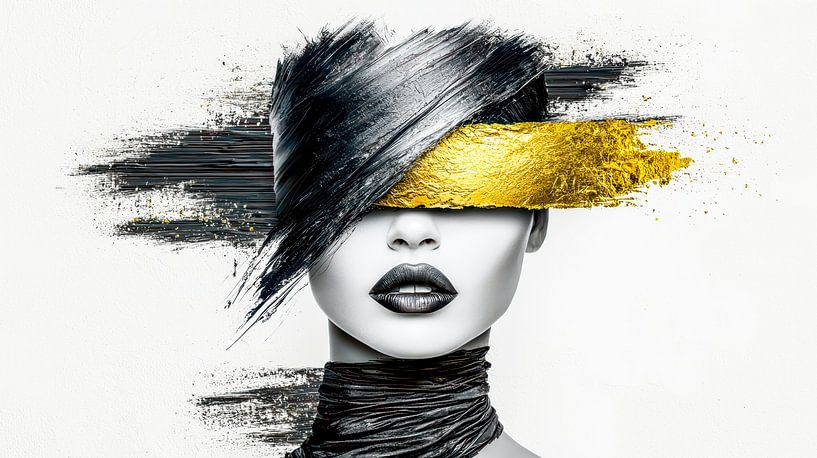 Golden blindness - The hidden vision by Klaus Tesching - Art-AI