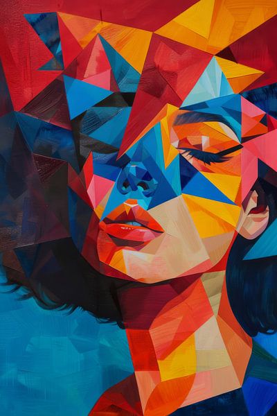 Pop Art Woman Geometric by Poster Art Shop