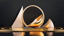 Goud met wit en design