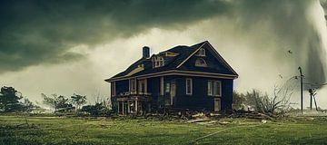 Maison dans un cyclone Illustration sur Animaflora PicsStock