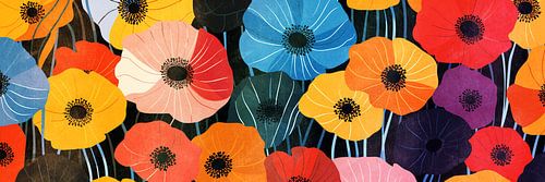Abstrait Coquelicots sombres
