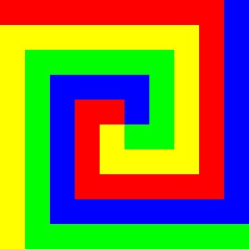 Color-Permutation-Spiral | S=05 | P #01 | RBGY
