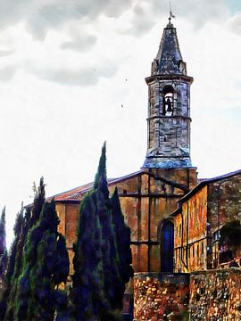 Chiesa S Giovanni Pienza by Dorothy Berry-Lound