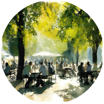 Terras - zomer van Vlindertuin-Art