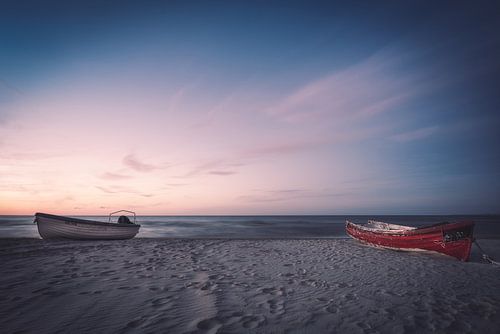 Vissersboten op het strand