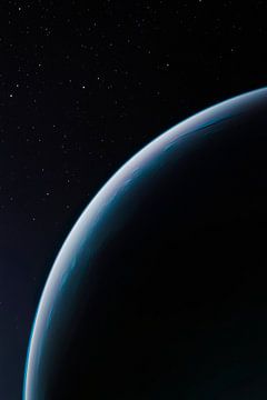 Een planeet in de ruimte op afstand van Poster Art Shop