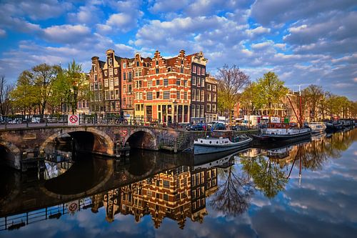 Wolkenhemel boven de Brouwsergracht in Amsterdam, 2019 - 2