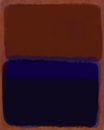Art abstrait moderne en terra et bleu cobalt. par Dina Dankers Aperçu