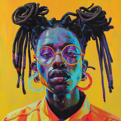 Dreads zu einem Knoten gebunden