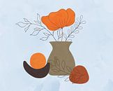 Orange flower and leaves in a vase by Tanja Udelhofen thumbnail