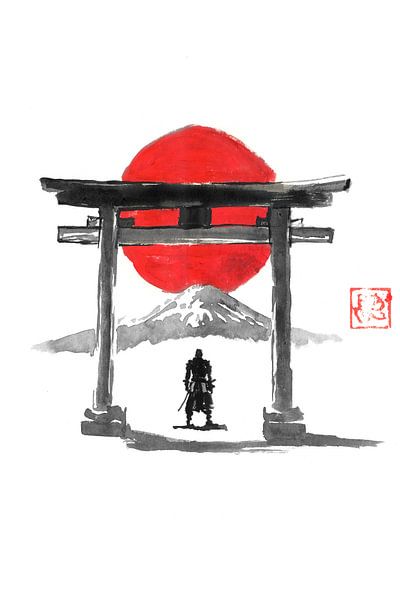 samurai at the gate by Péchane Sumie