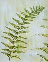 Painting of a fern leaf