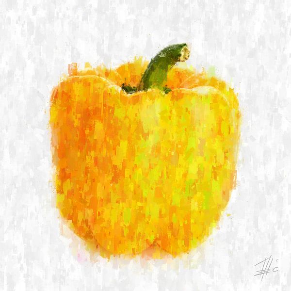 gele paprika van Theodor Decker
