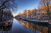 Amsterdamse Herengracht bij zonsopkomst van Tristan Lavender thumbnail