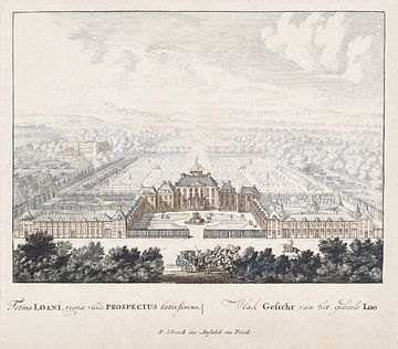 Jan van Call (I), Gezicht op Paleis Het Loo vanuit vogelvlucht, 1694 - 1697 van Atelier Liesjes