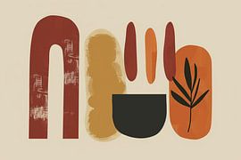 Bohemian vormen, modern en abstract van Studio Allee