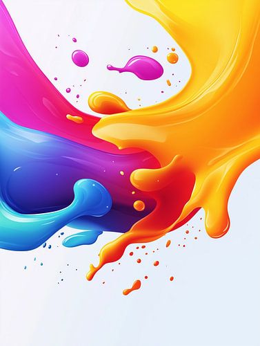 Stromende kleurenstromen in roze en blauw