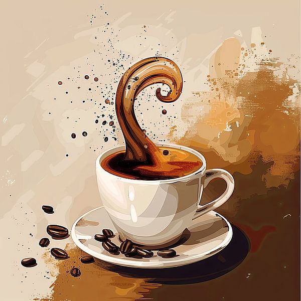 drink a cup of coffee or cappuccino by Egon Zitter