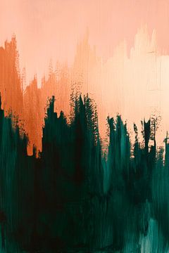 Abstracte kleurenexplosie in groentinten