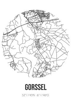 Gorssel (Gelderland) | Landkaart | Zwart-wit van Rezona