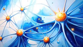 Neuronen,  Synapsen ein Netzwerk der Stille von AidasignArt