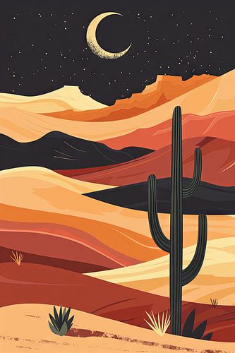 Illustration de paysage désertique