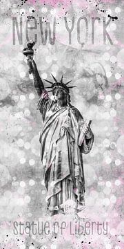 Graphic Art NEW YORK CITY Statue of Liberty sur Melanie Viola