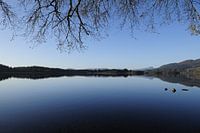 Loch of Merneith meertje in Schotland, winterse dag