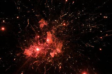 Galaxy fireworks van Shirley Douwstra