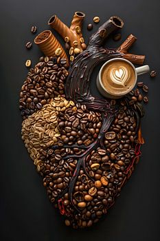 Het hart van koffie
