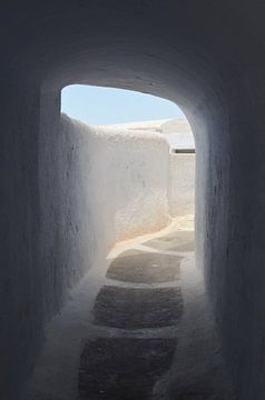 Typische architectuur van het Griekse eiland Santorini van Carolina Reina