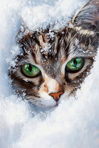 Sneeuwkat ogen