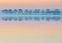 vor Sonnenaufgang, den Himmel orange färben