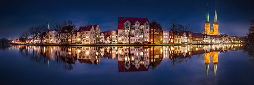 Lübeck met schilderswijk in de oude binnenstad van Luebeck.