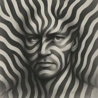 Mann mit Zebradruck