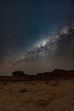 Melkweg boven de Namib woestijn in Namibië, Afrika van Patrick Groß