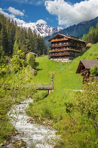 Oude bergboerderij in het achterste Villgratental