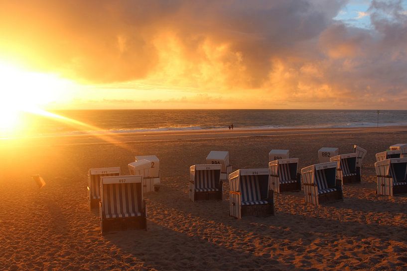 Sunset with Sunspot on Sylt by Martin Flechsig