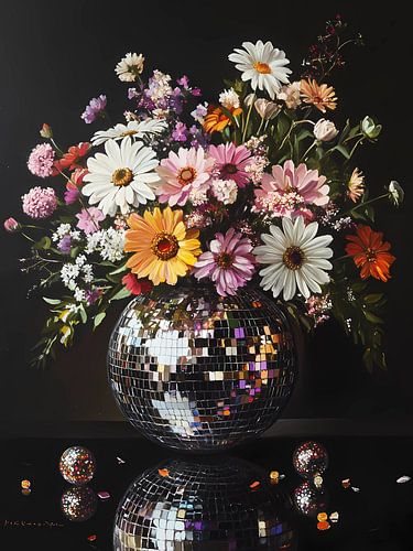 Disco-Kugel mit Blumen